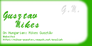 gusztav mikes business card